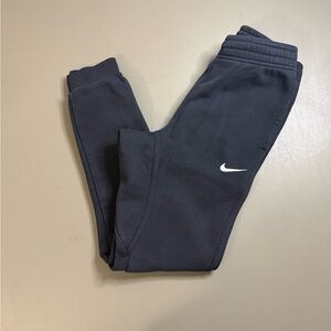 Nike Kids Black Joggers with White Swoosh